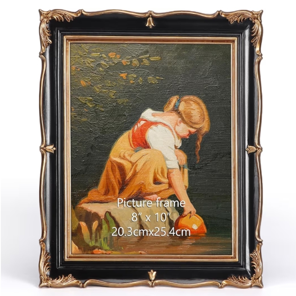 NWT 8"x10" Vintage Style Picture Frame Decorative Matted Frame Desktop Or Wall